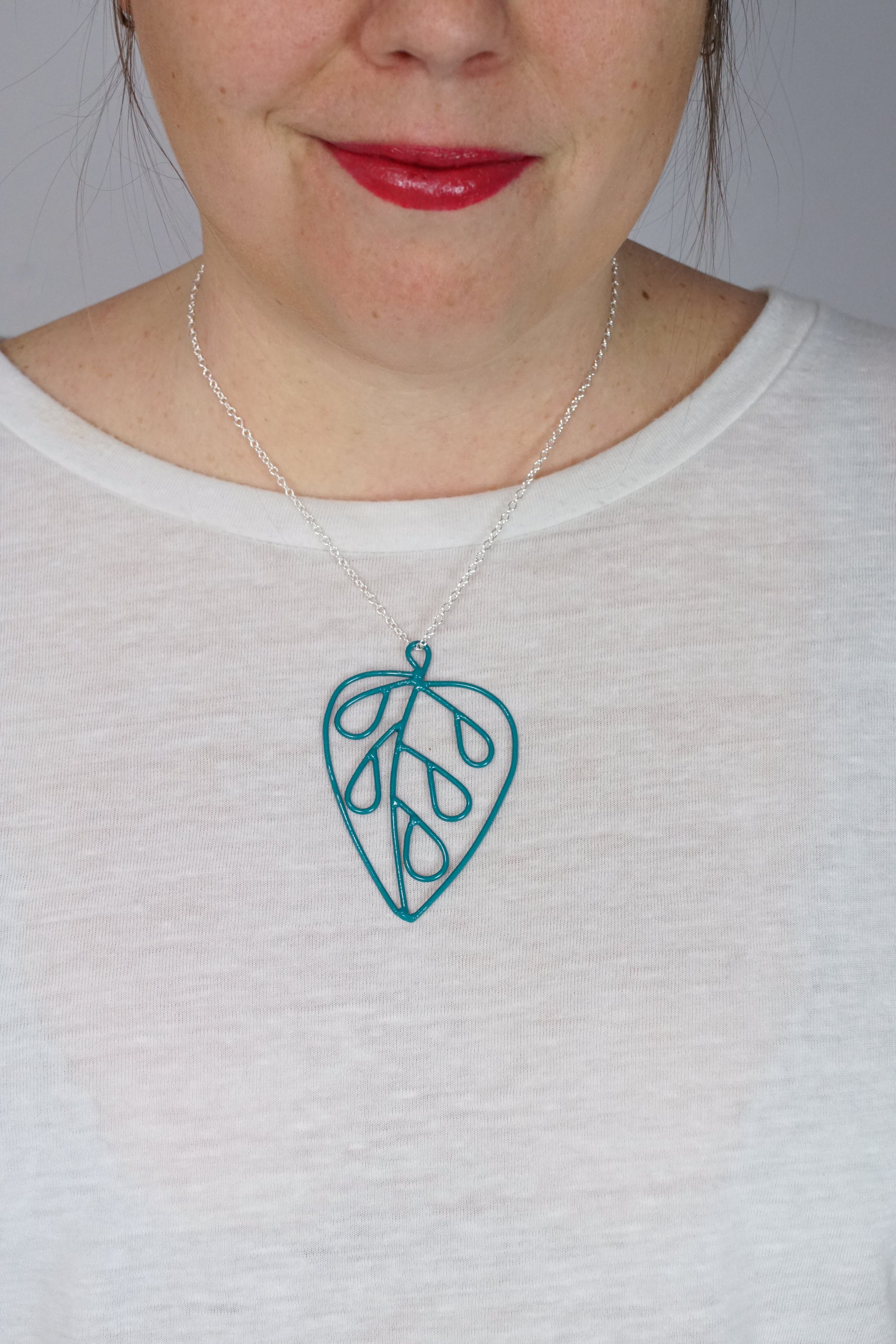 Ada Pendant in Bold Teal