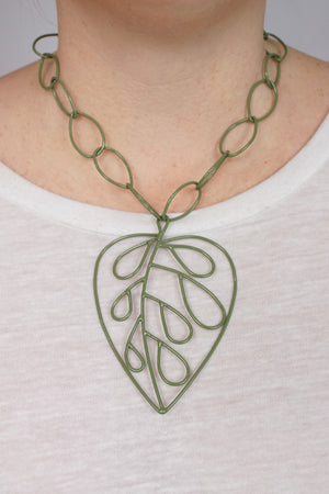 Extra Large Ada Pendant in Olive Green