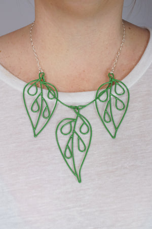 Triple Ada Drop Necklace in Fresh Green