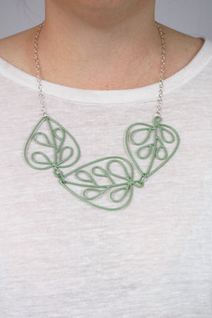 Triple Ada Necklace in Pale Green