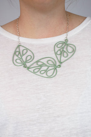 Triple Ada Necklace in Pale Green