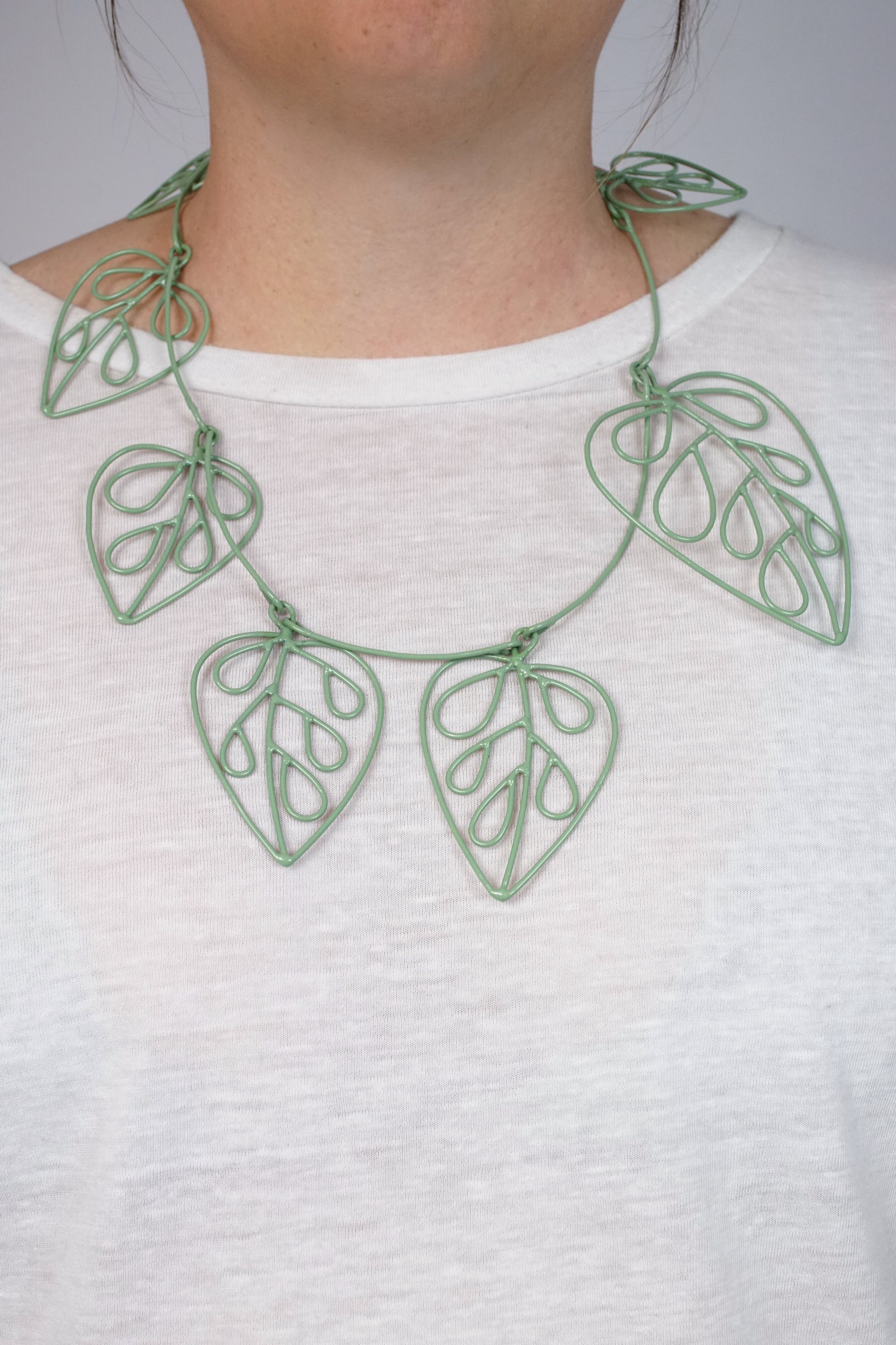 Ada Wrap Necklace / Wall Hanging in Pale Green