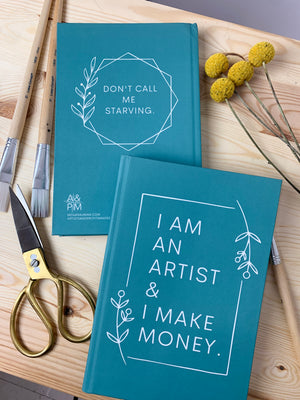 I am an artist & I make money hardcover notebook