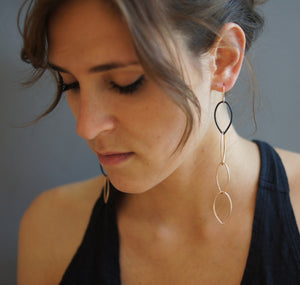 asymmetrical Audrey earrings