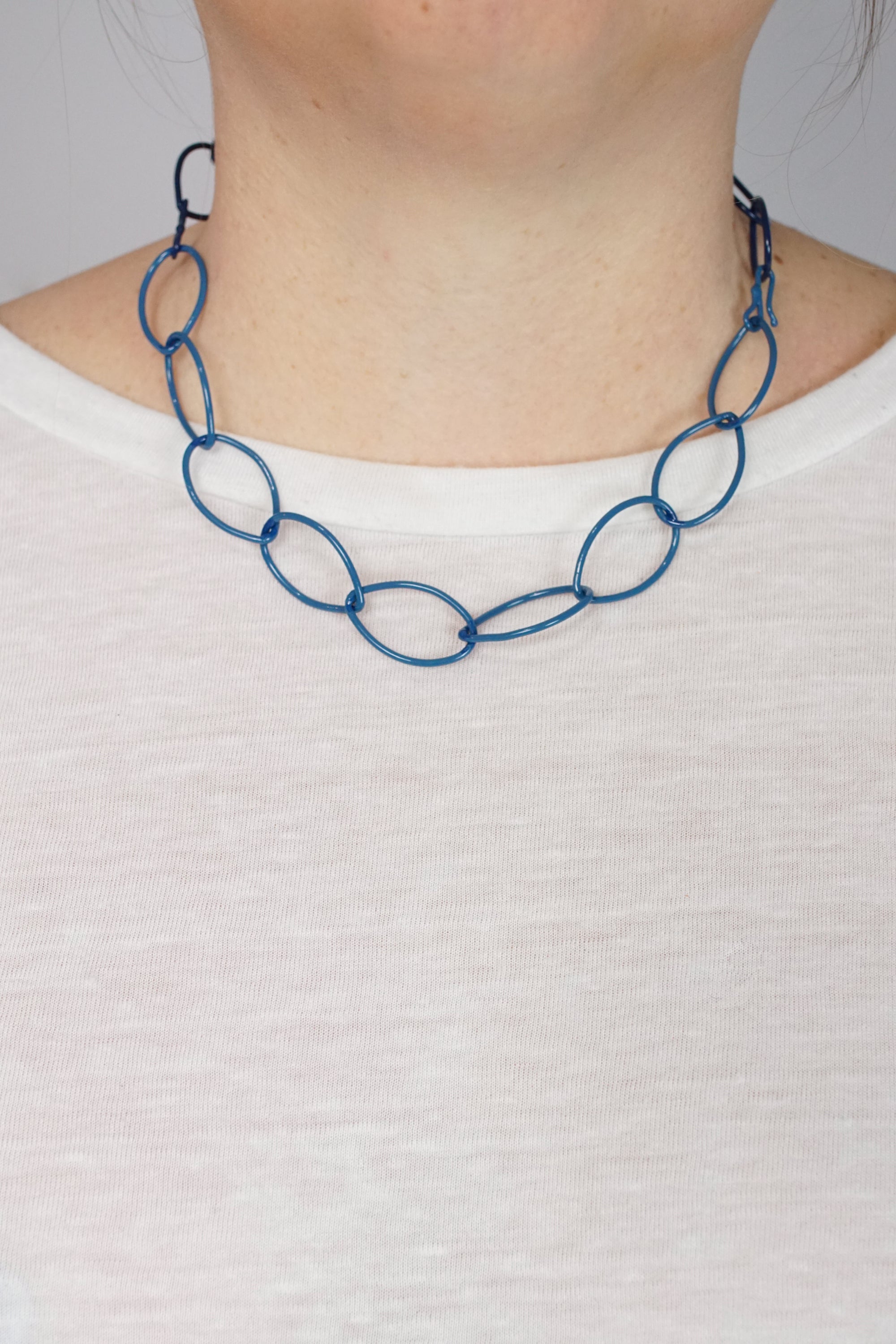 Audrey necklace in Azure Blue and Blue Sapphire