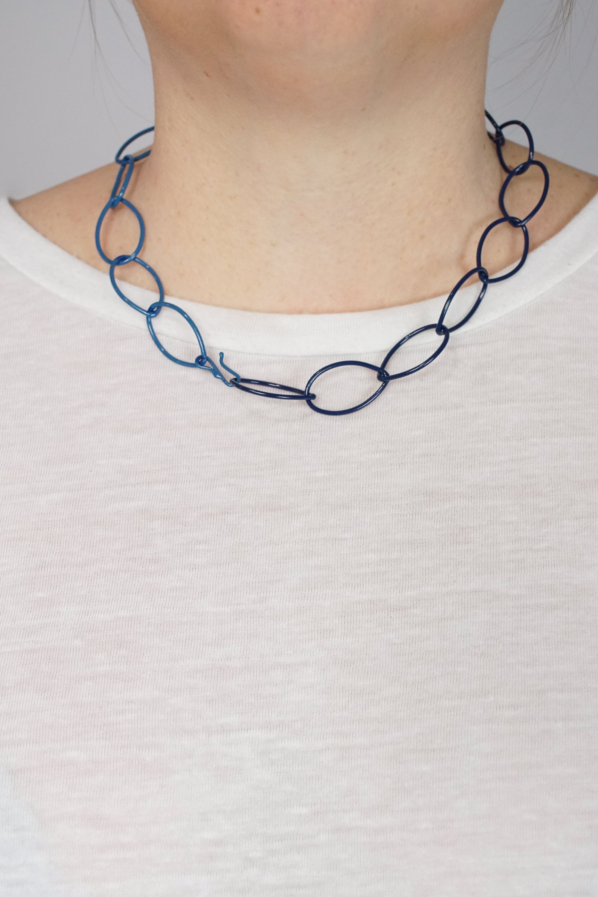 Audrey necklace in Azure Blue and Blue Sapphire