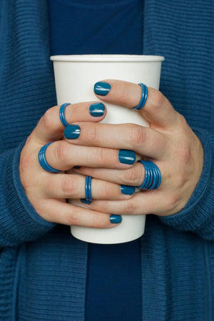 Stacking Ring in Azure Blue