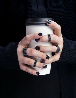 Stacking Ring in Matte Black