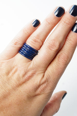 Stacking Ring in Blue Sapphire