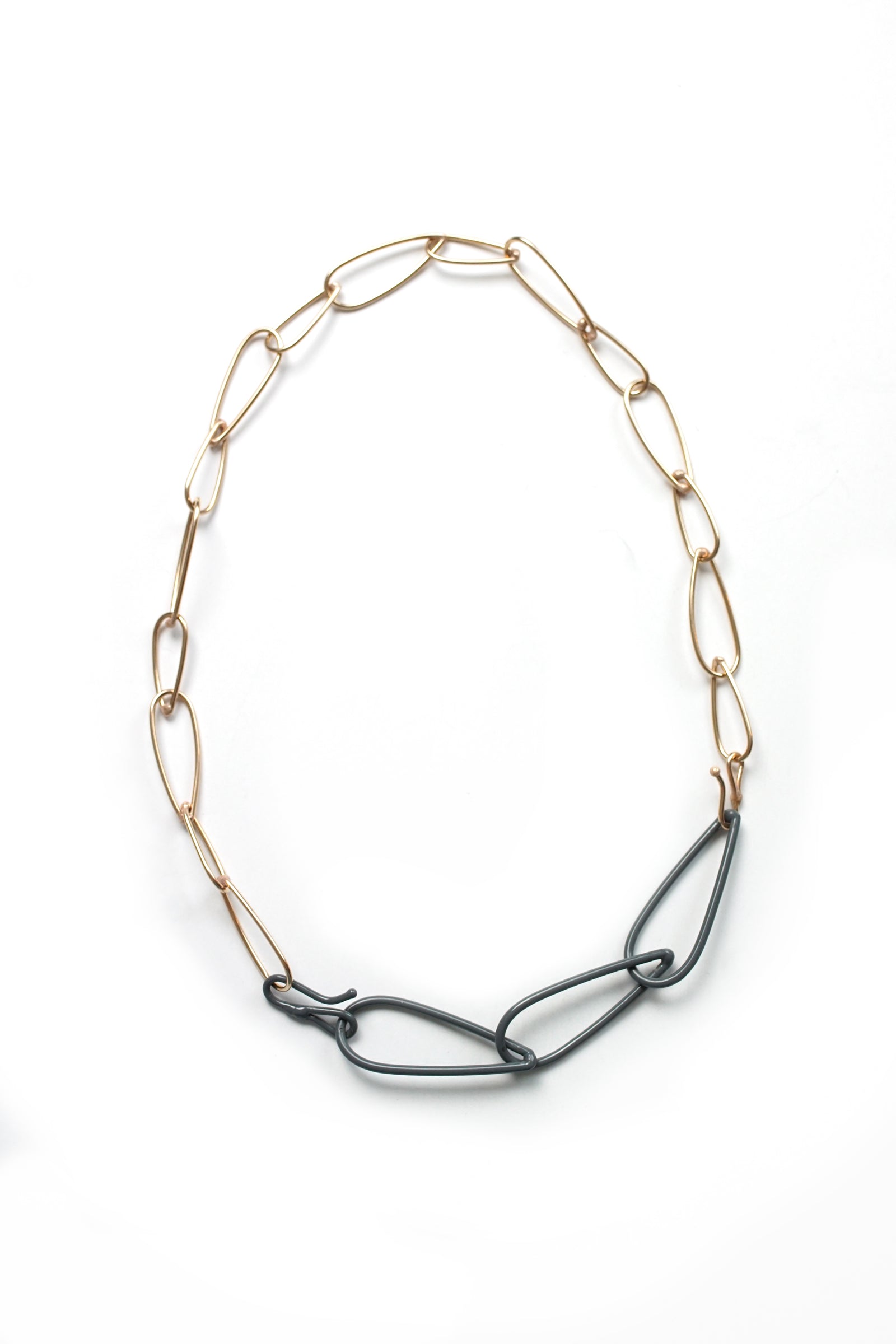 Modular Necklace in Bronze and Storm Grey