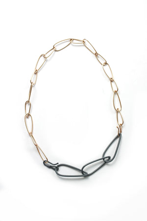 Modular Necklace in Bronze and Storm Grey