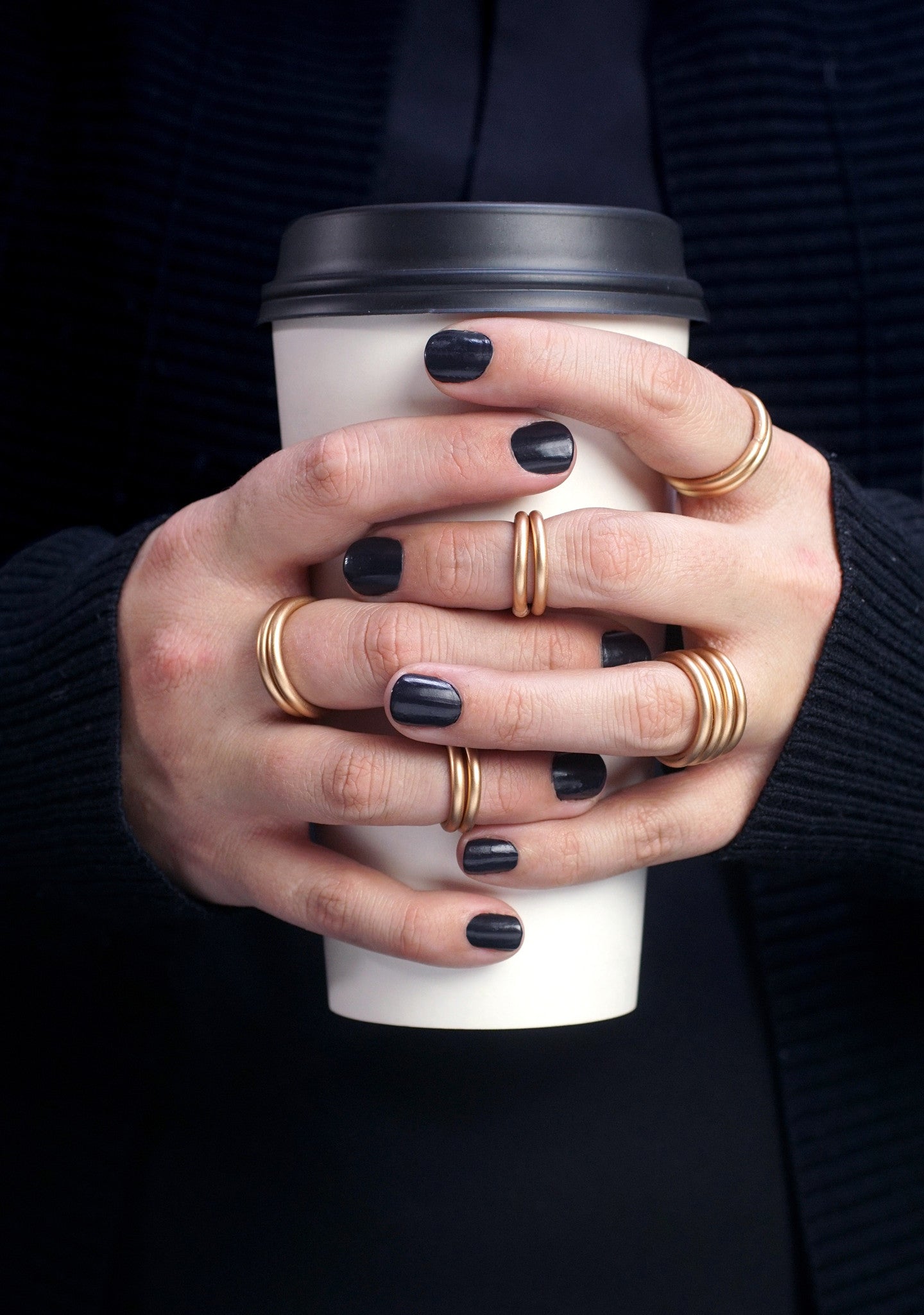 bronze stacking rings (set of two)