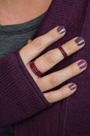 Stacking Ring in Lush Burgundy