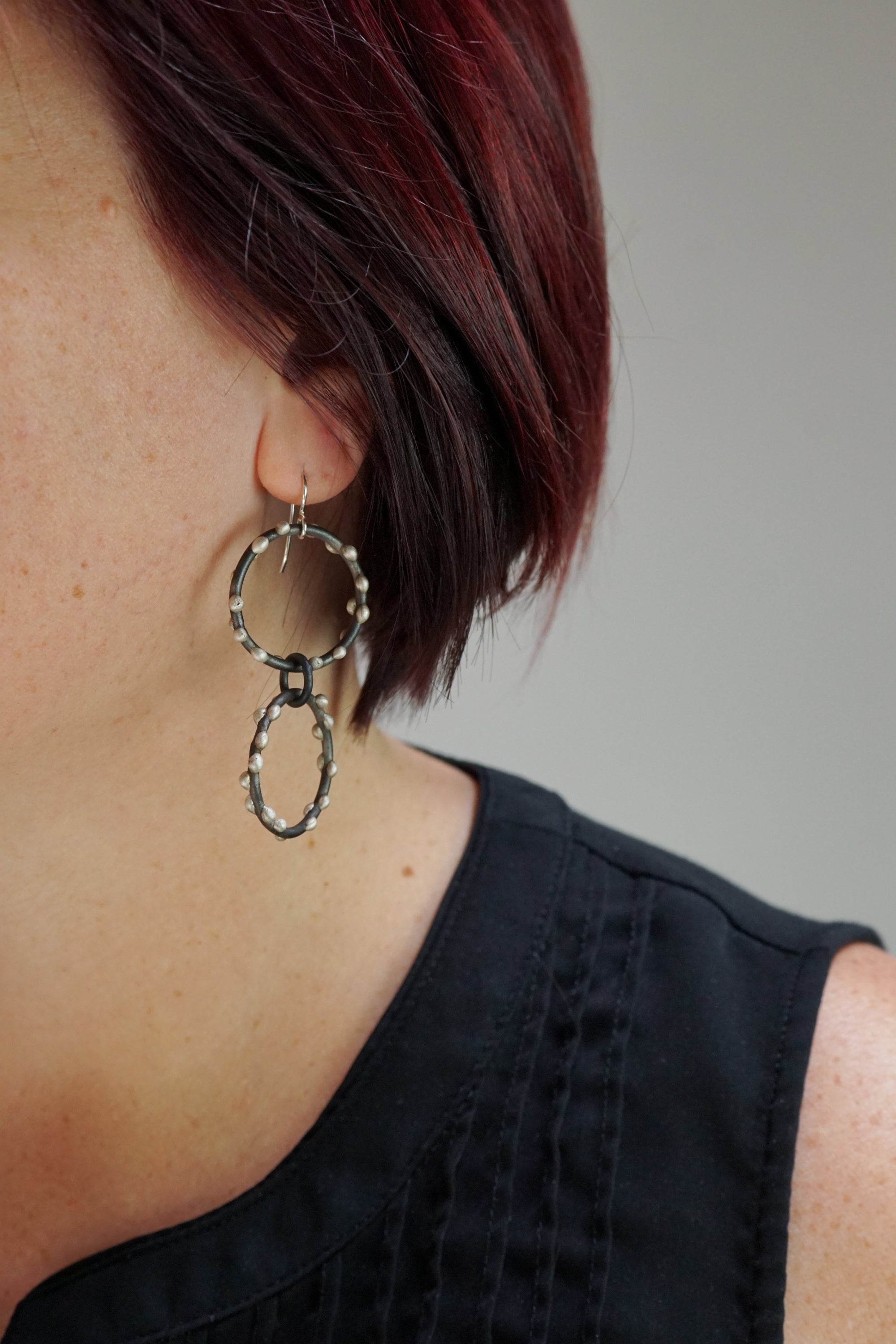 Vivian Earrings - Silver on Steel