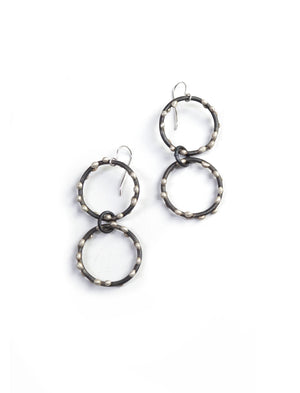 Vivian Earrings - Silver on Steel