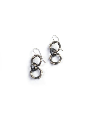 Petite Vita Earrings - Silver on Steel