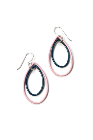 Ella earrings in Bubble Gum and Deep Ocean