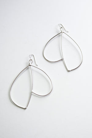 Envoler Statement Earrings in black steel, silver, or bronze