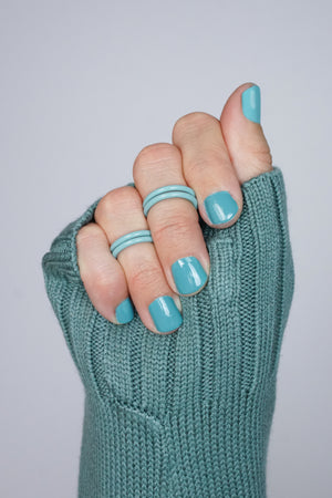 Stacking Ring in Faded Teal