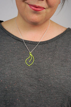 Fleurir Necklace in Neon Chartreuse - sample sale