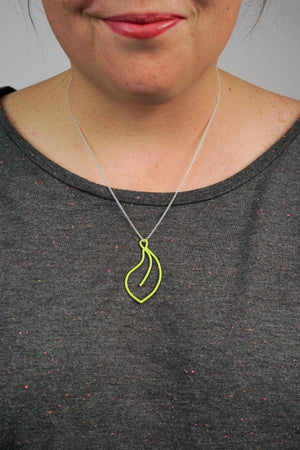 Fleurir Necklace in Neon Chartreuse - sample sale