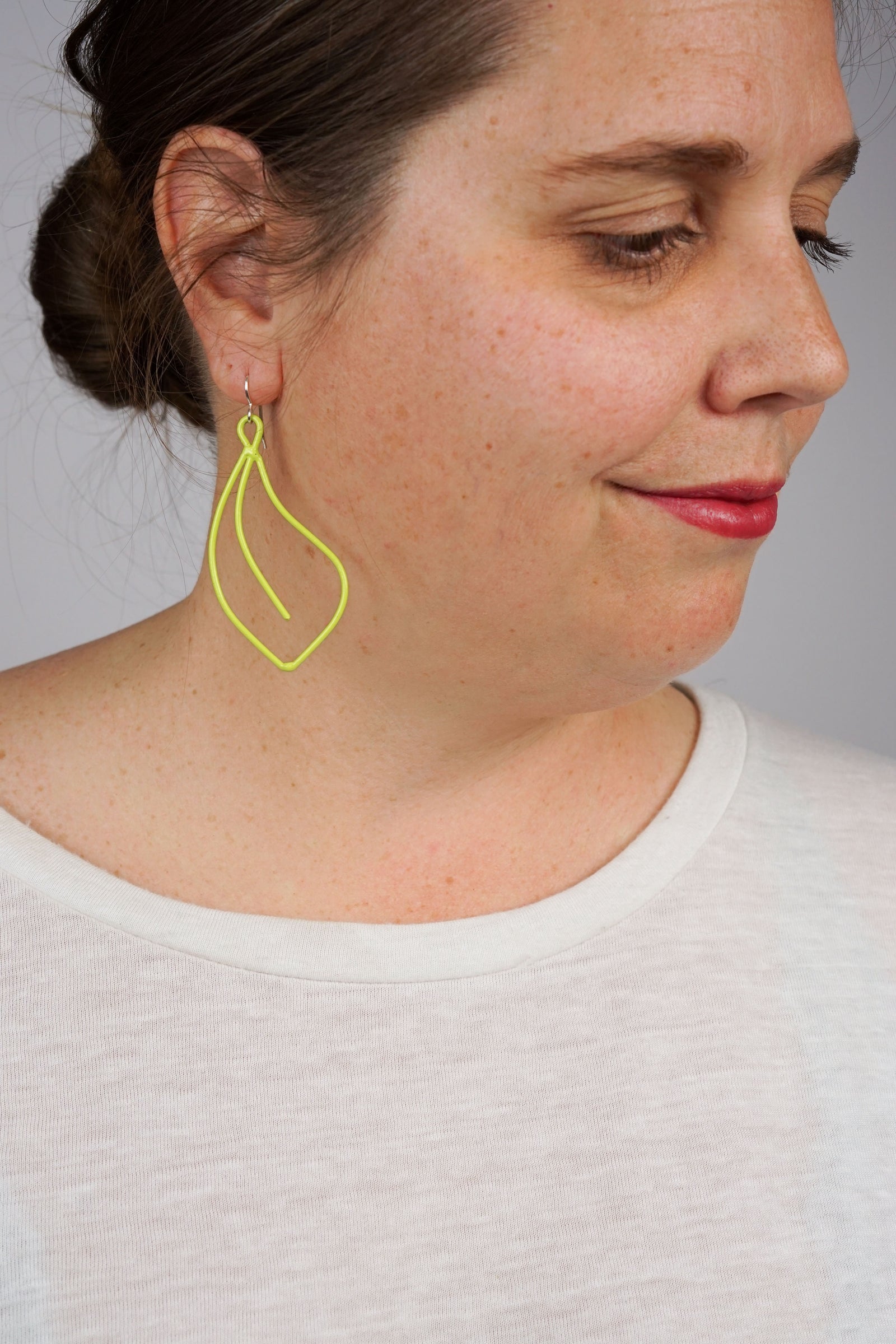 Flourish Earrings in Neon Chartreuse