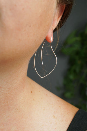 Flourish Threader Hoop Earrings in silver or gold-filled