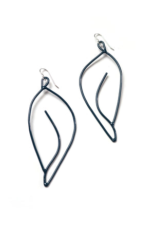 Galbe Statement Earrings in Deep Ocean - sample sale