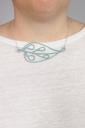 Horizontal Ada Necklace in Faded Teal