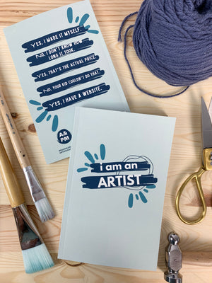 I am an artist notebook in mint