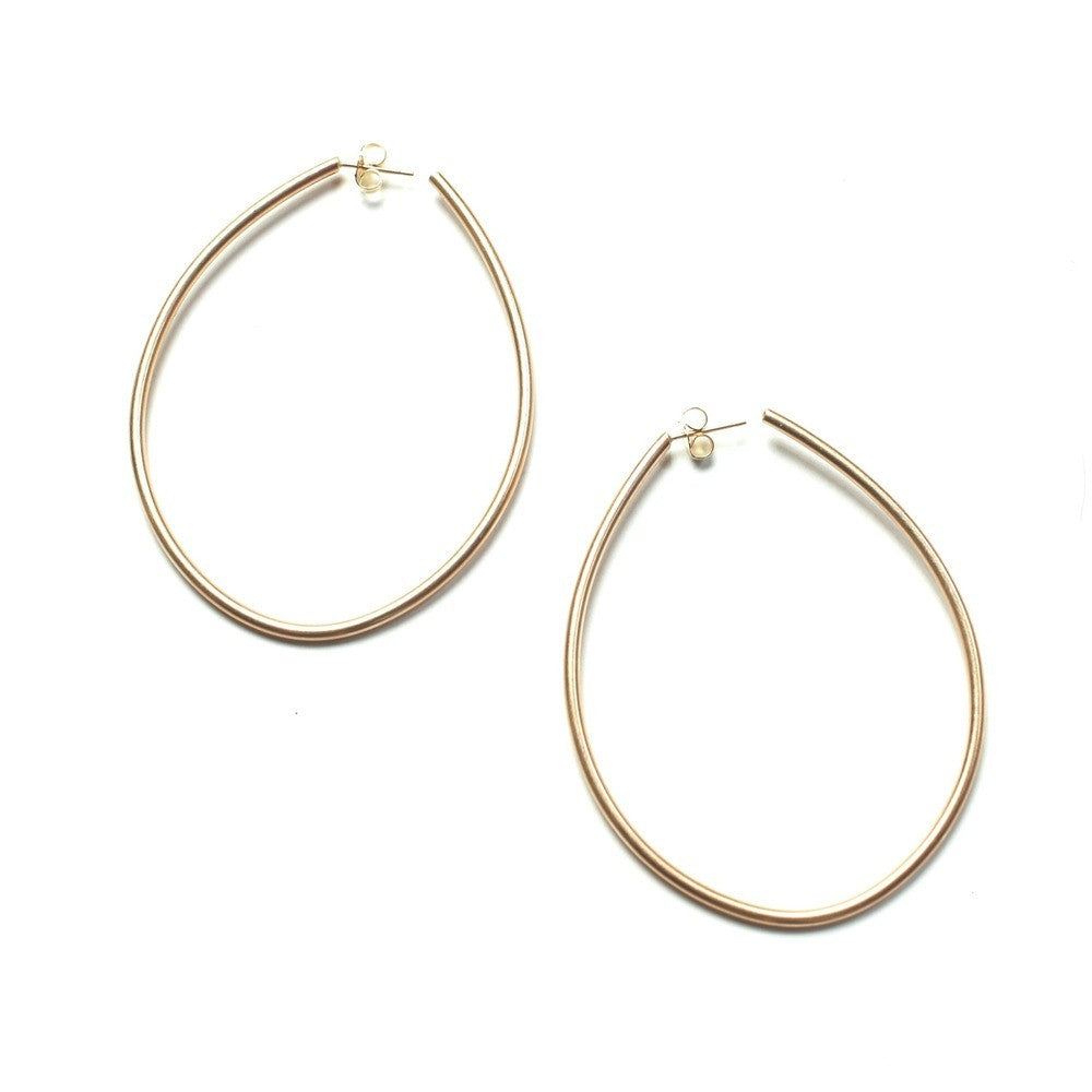 large droplet hoop earrings