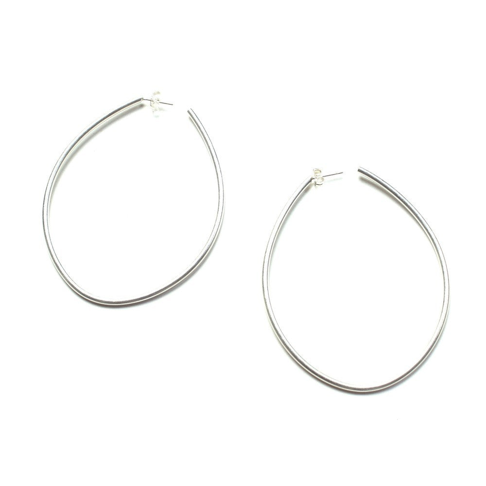 large droplet hoop earrings