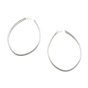 large droplet hoop earrings