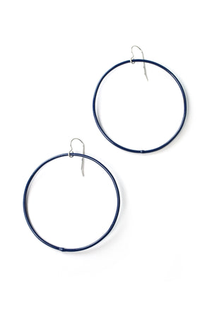 Large Evident Earrings in Blue Sapphire