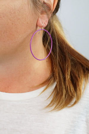 Large Evident Earrings in Radiant Orchid