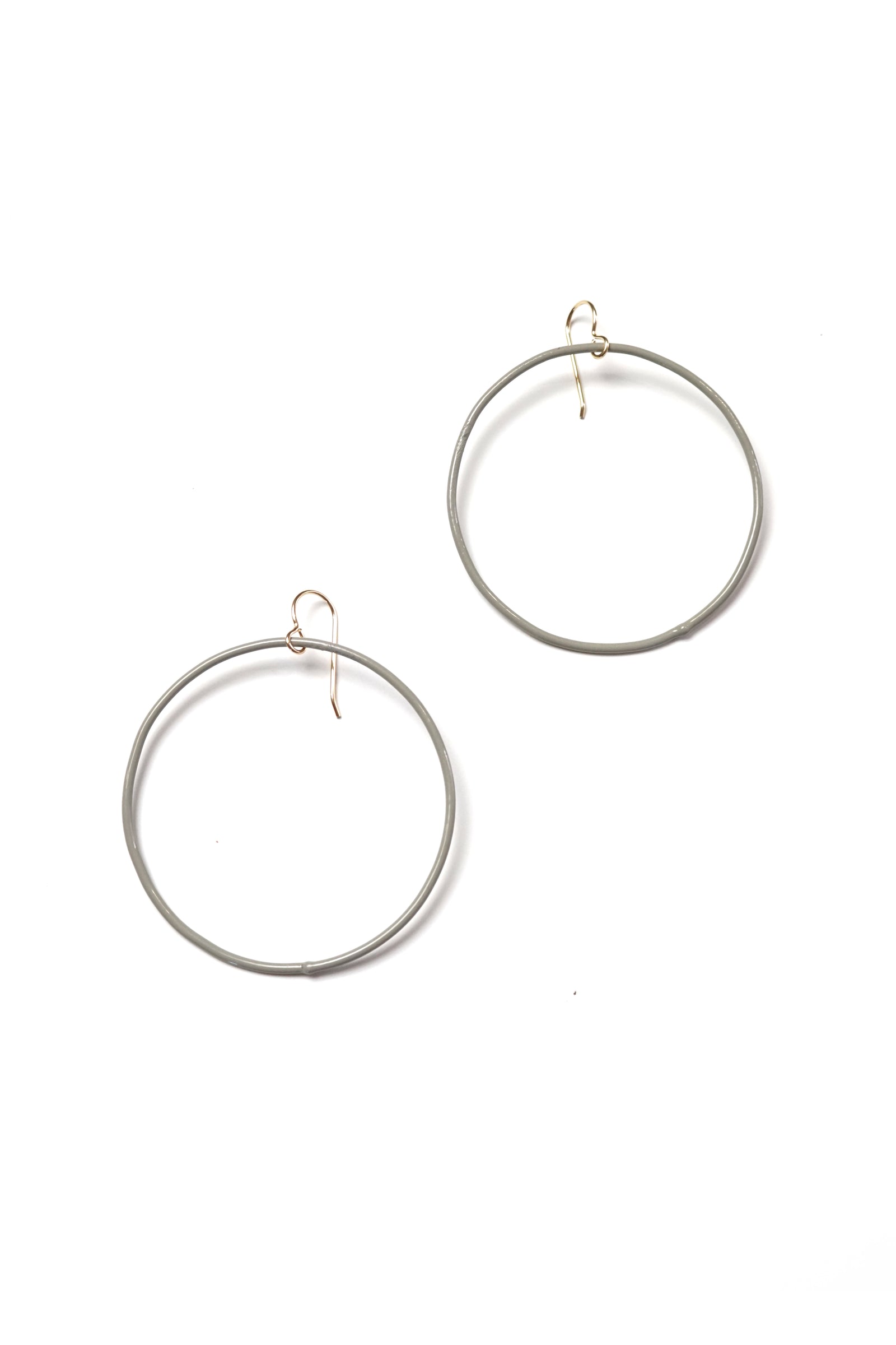 Large Evident Earrings in Stone Grey
