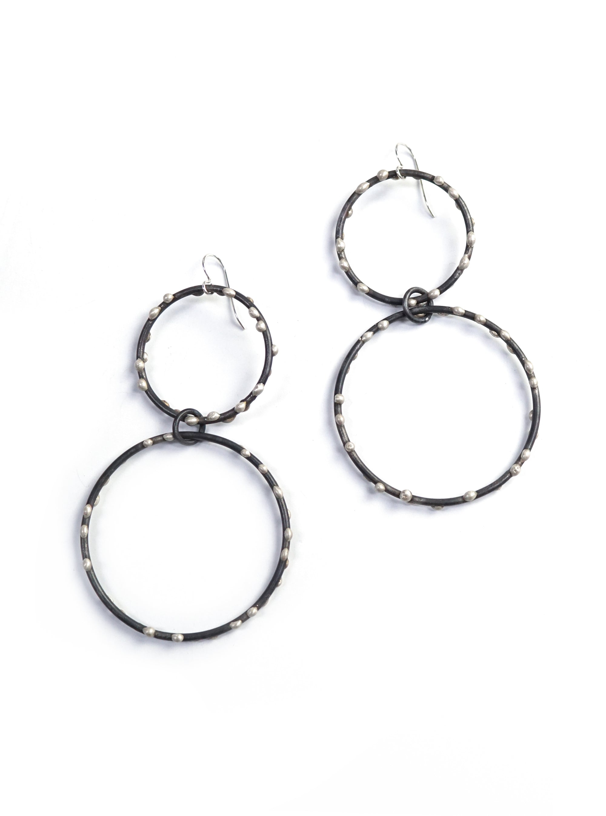 Zoe Earrings - Silver on Steel