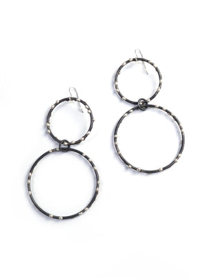 Zoe Earrings - Silver on Steel