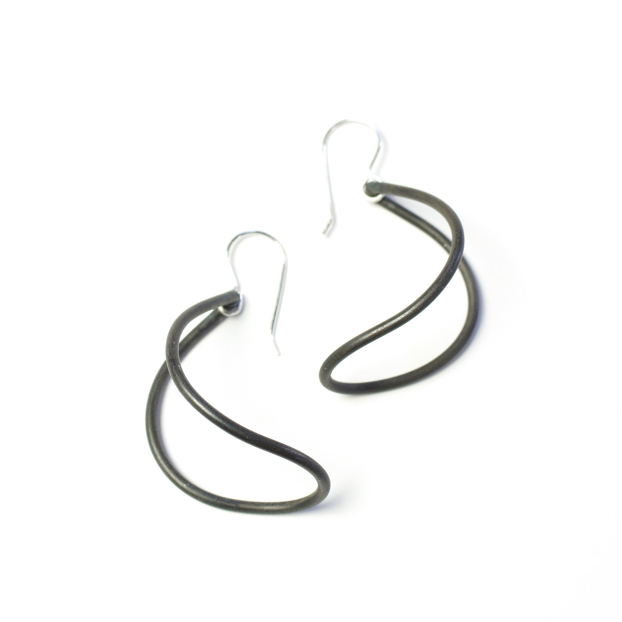 large curve earrings