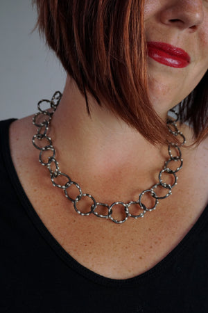 Amaranth Necklace - Silver on Steel