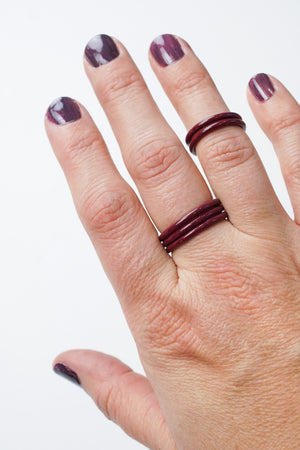 Stacking Ring in Lush Burgundy