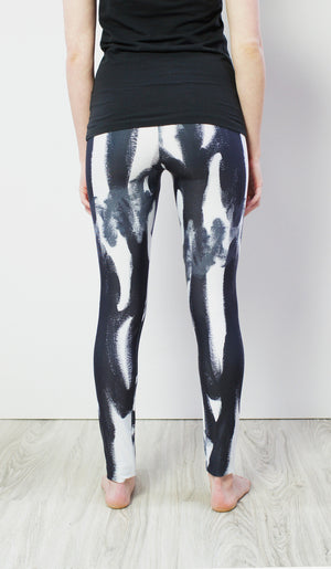 black and white leggings