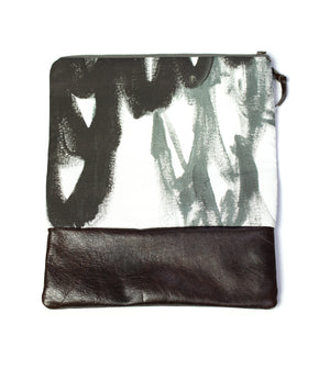 Magpie foldover clutch