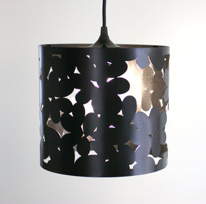 cluster leaf medium pendant lamp - matte black