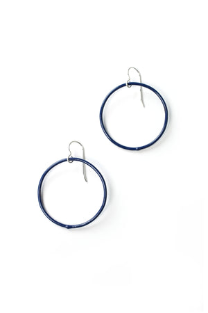 Medium Evident Earrings in Blue Sapphire