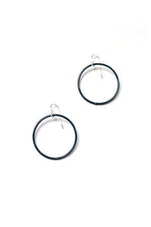 Medium Evident Earrings in Deep Ocean