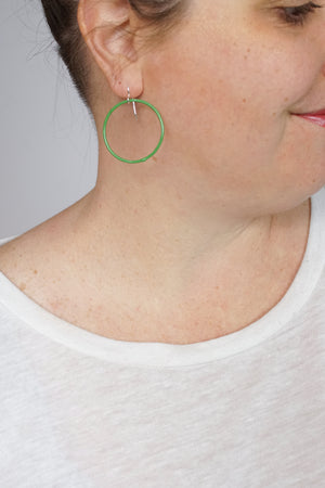 Medium Evident Earrings in Fresh Green