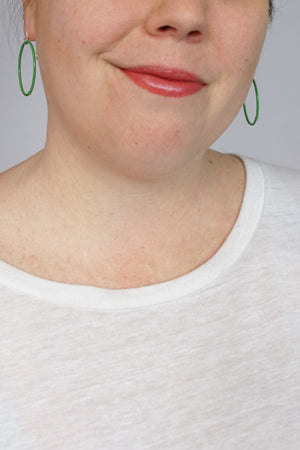 Medium Evident Earrings in Fresh Green