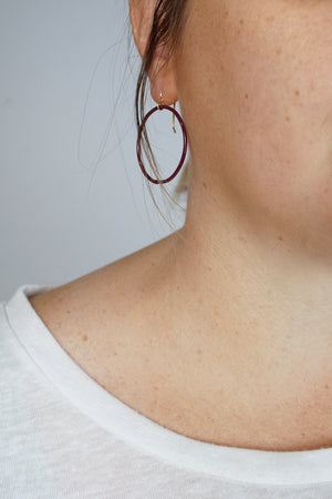 Medium Evident Earrings in Lush Burgundy