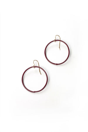 Medium Evident Earrings in Lush Burgundy